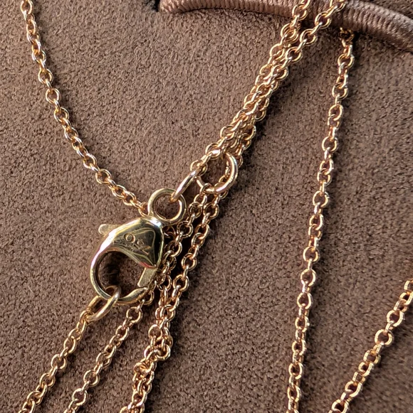 David Yurman Red and Gold Heart Necklace 18k - Picture 3 of 6